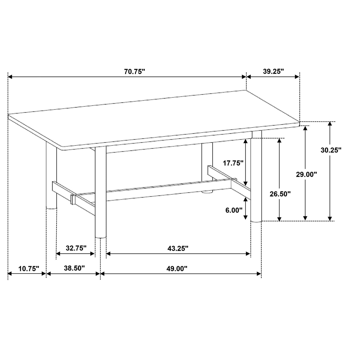 Graham - 7 Piece Rectangular Dining Table Set - Walnut