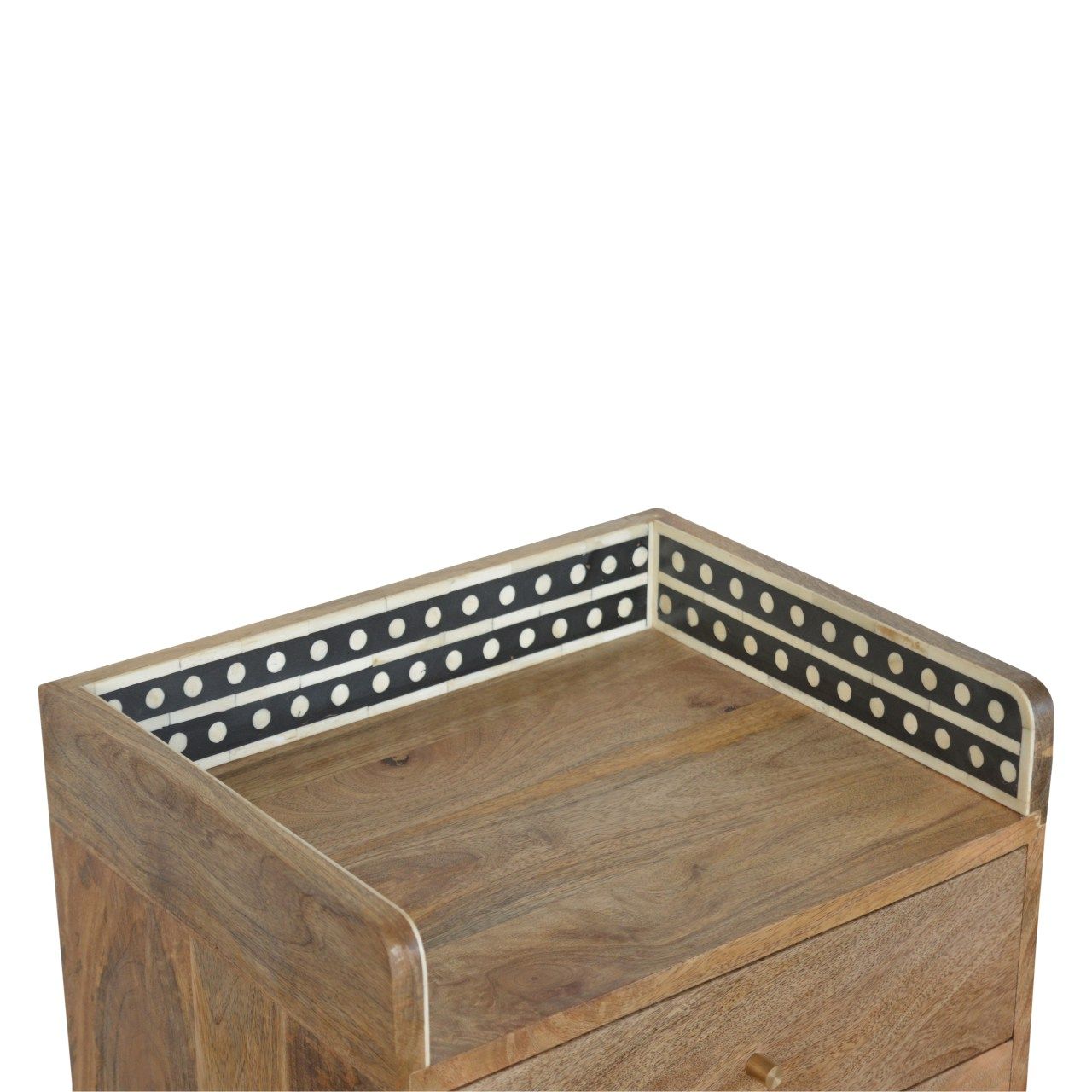 Inlay - Bone Gallery Back Nightstand - Brown