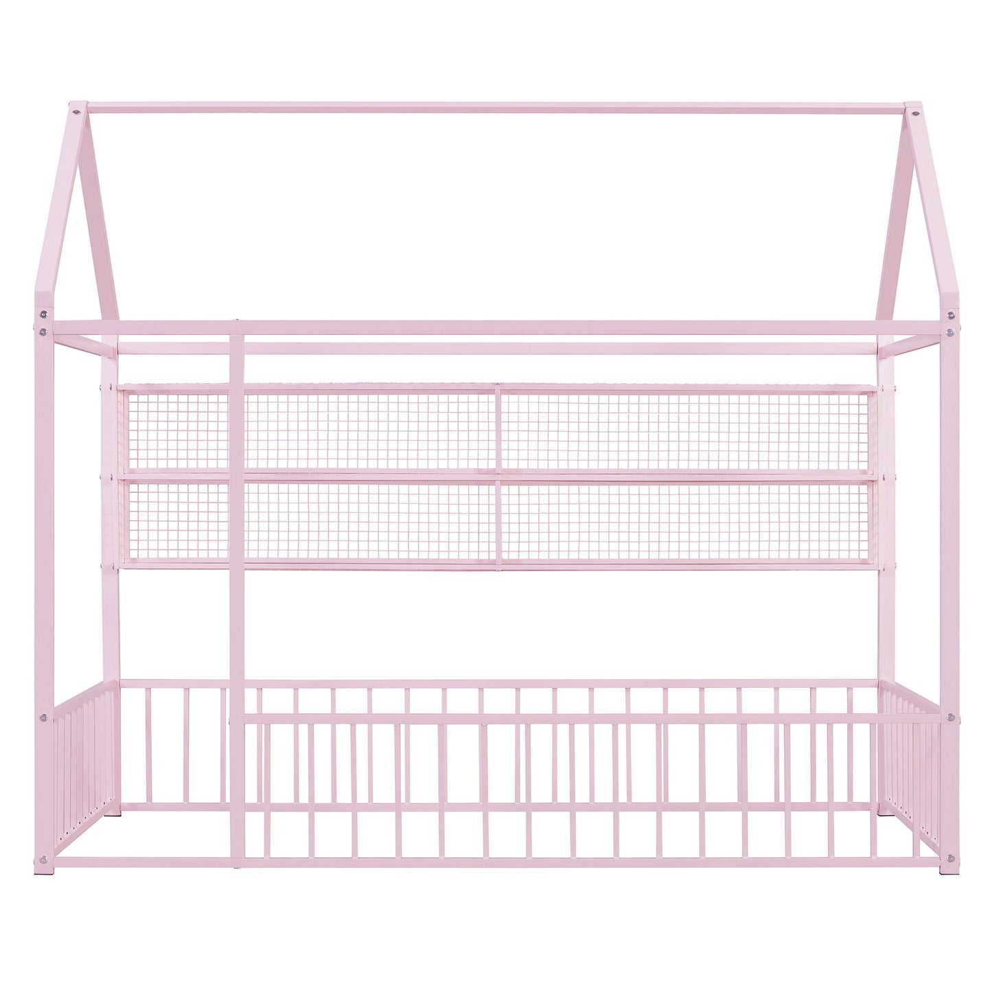 House Frame With Fence And Shelves