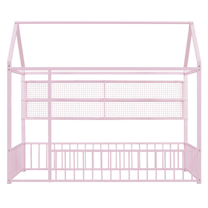 House Frame With Fence And Shelves