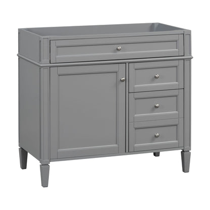 Bathroom Vanity Without Top Sink, Modern Bathroom Storage Cabinet With 2 Drawers And A Tip-Out Drawer