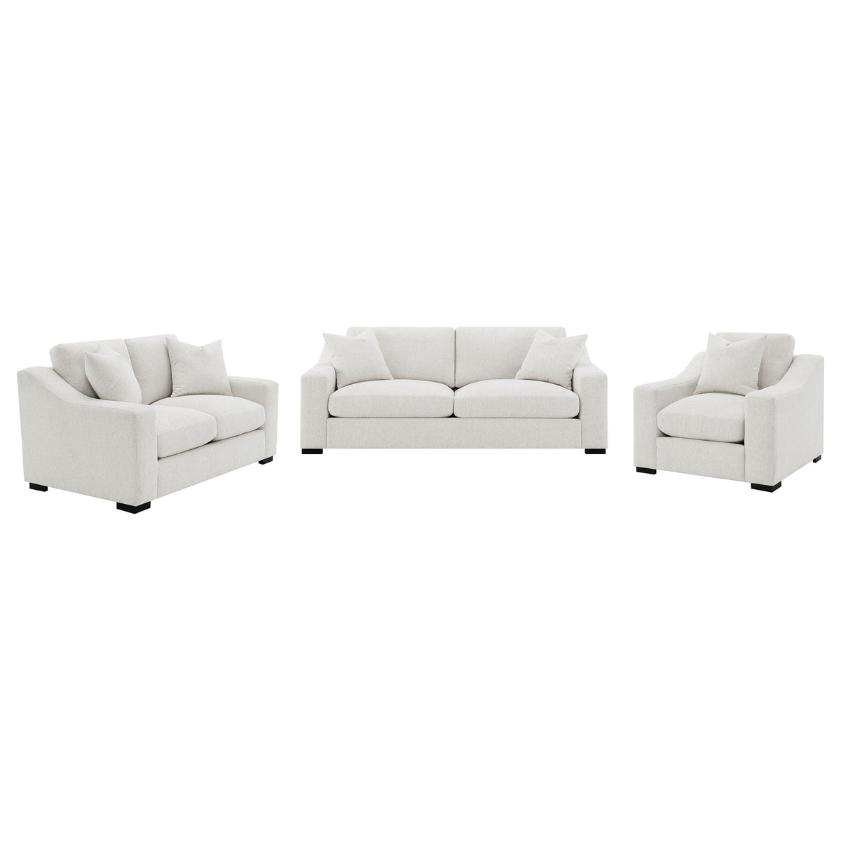 Chelan - Upholstered Track Arm Sofa Set With Curved Arms