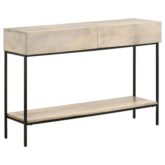 Terrace - 2 Drawer Entryway Console Table - White Washed