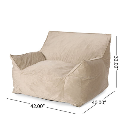 Allea - Bean Bag Chair With Armrests