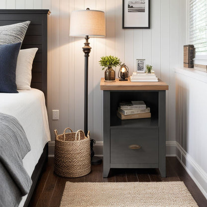 Essex - Drawer File - Black, Whiskey