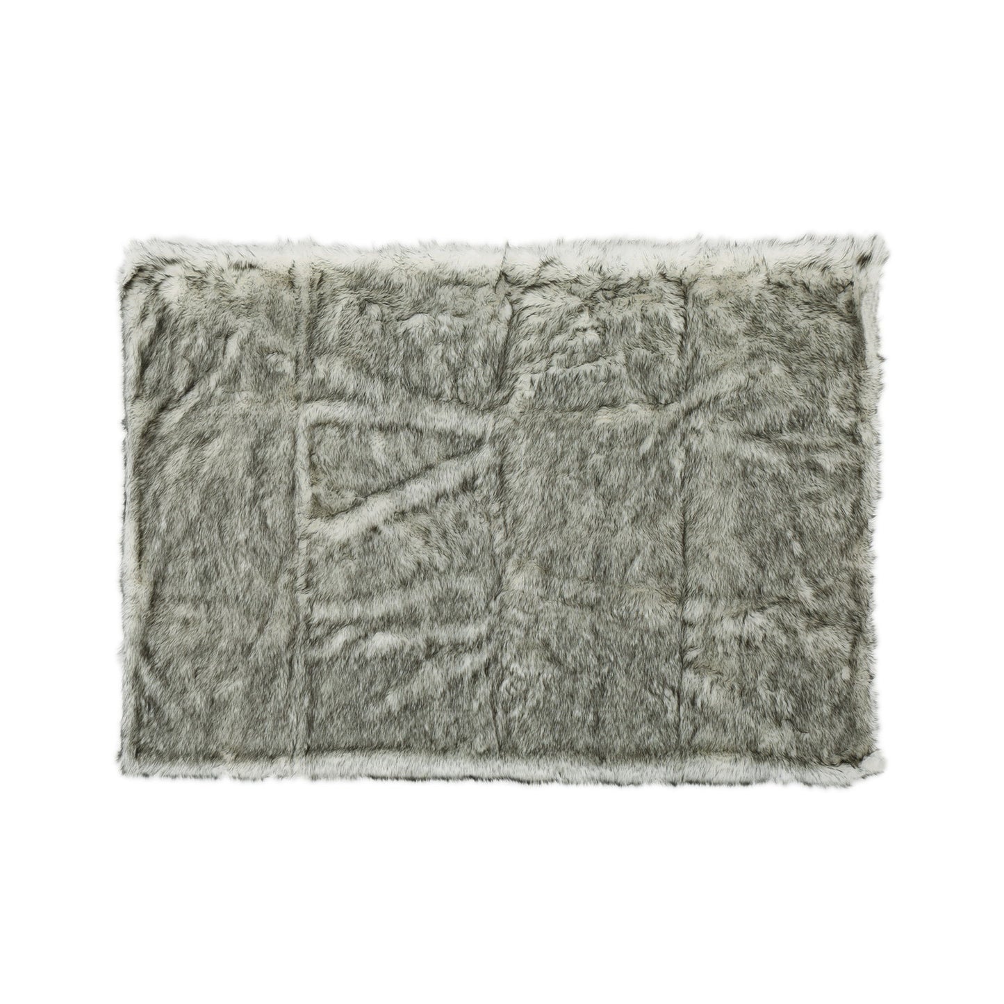 Luxury Throw Blanket With Streaks - Gray