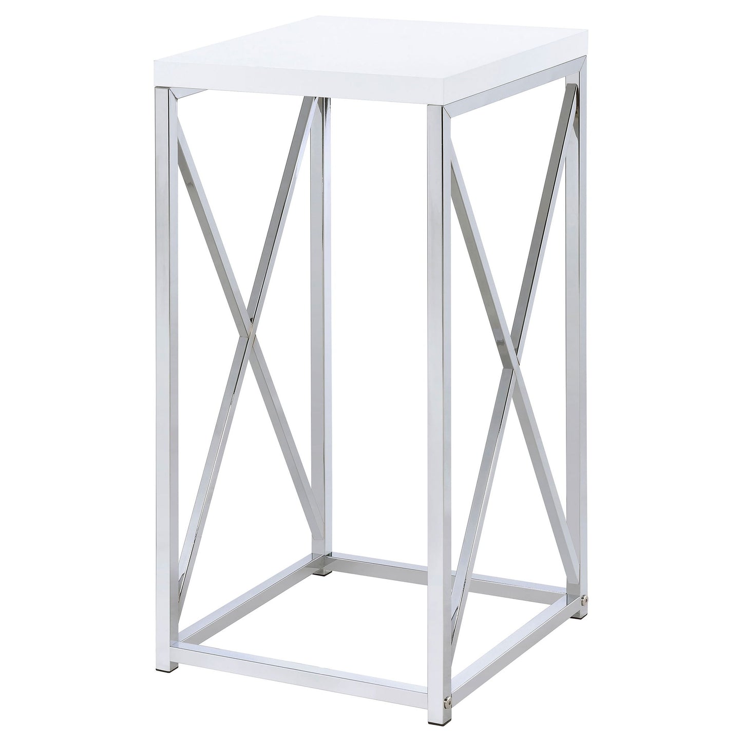 Accent Table With Accents - Glossy White