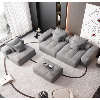 Modern Oversized Diy Combination Modular Sectional Sofa With Pillows