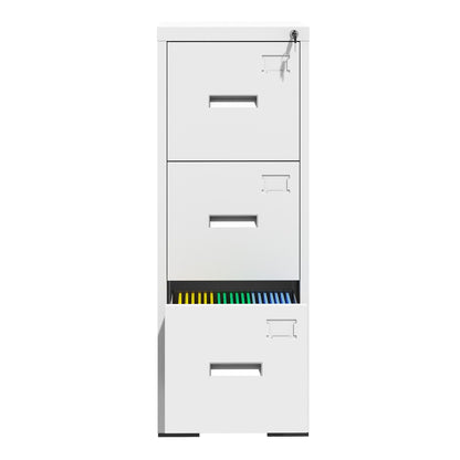 Modern Drawer Metal Vertical File Cabinet With Lock And Card Slot For Office
