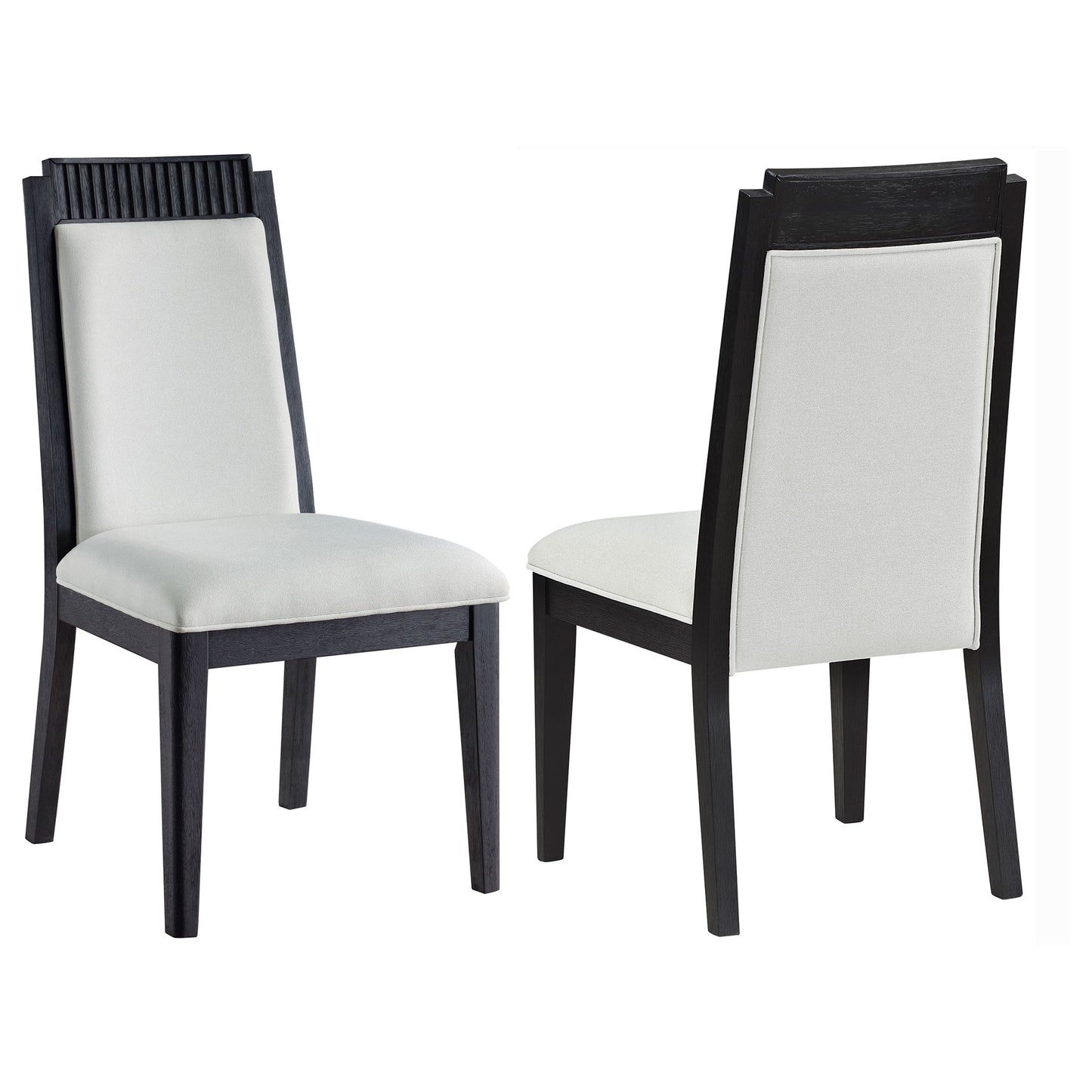 Dining Side Chair (Set of 2) - Black / Ivory