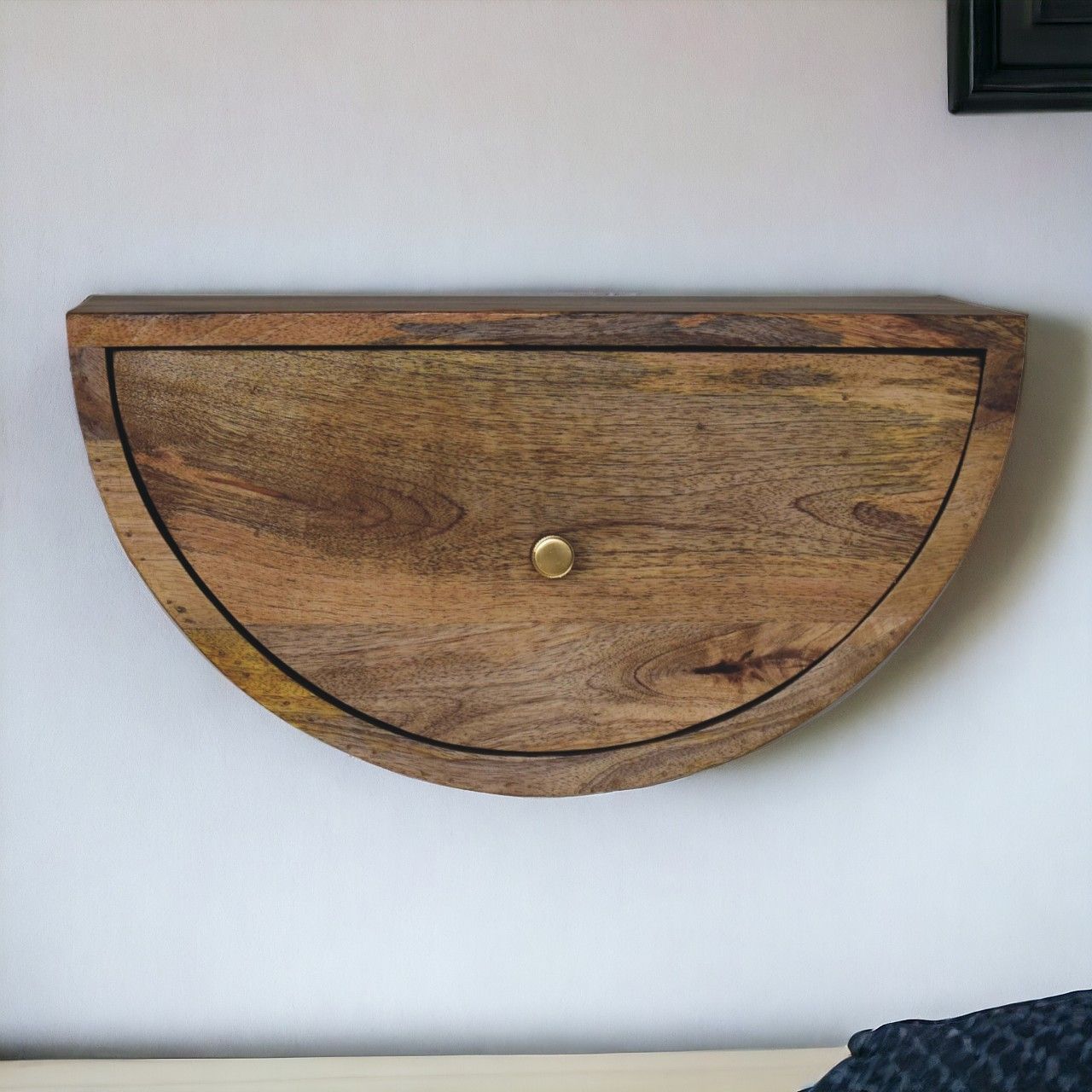 Crescent Floating Nightstand - Beige