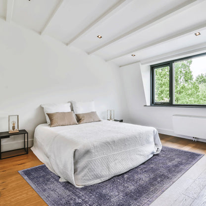 Maval - 8' X 10' Washable Area Rug - Anthracite