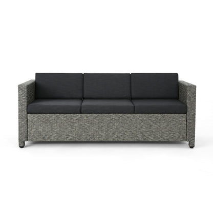 Thalassa - Outdoor 3 Seater Sofa With Removable Cushions And Steel Frame