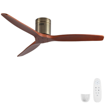 Low Profile Flush Mount Ceiling Fan Without Light