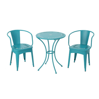 Lourdes - 3 Piece Metal Set - Teal