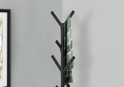 Coat Rack, Hall Tree, Free Standing, 8 Hooks, Entryway, Contemporary & Modern