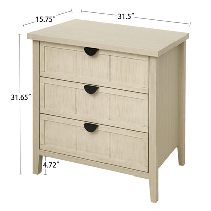 3 Drawer Cabinet, For Bedroom - Natural