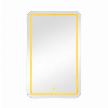 Rectangle Medicine Cabinet Mirror Bathroom Mirror With Storage Wall Mounted Medicine Mirror Cabinet With LED - Sliver