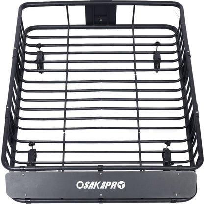Motoring Rooftop Cargo Carrier Basket Steel, Universal Fit Roof Rack