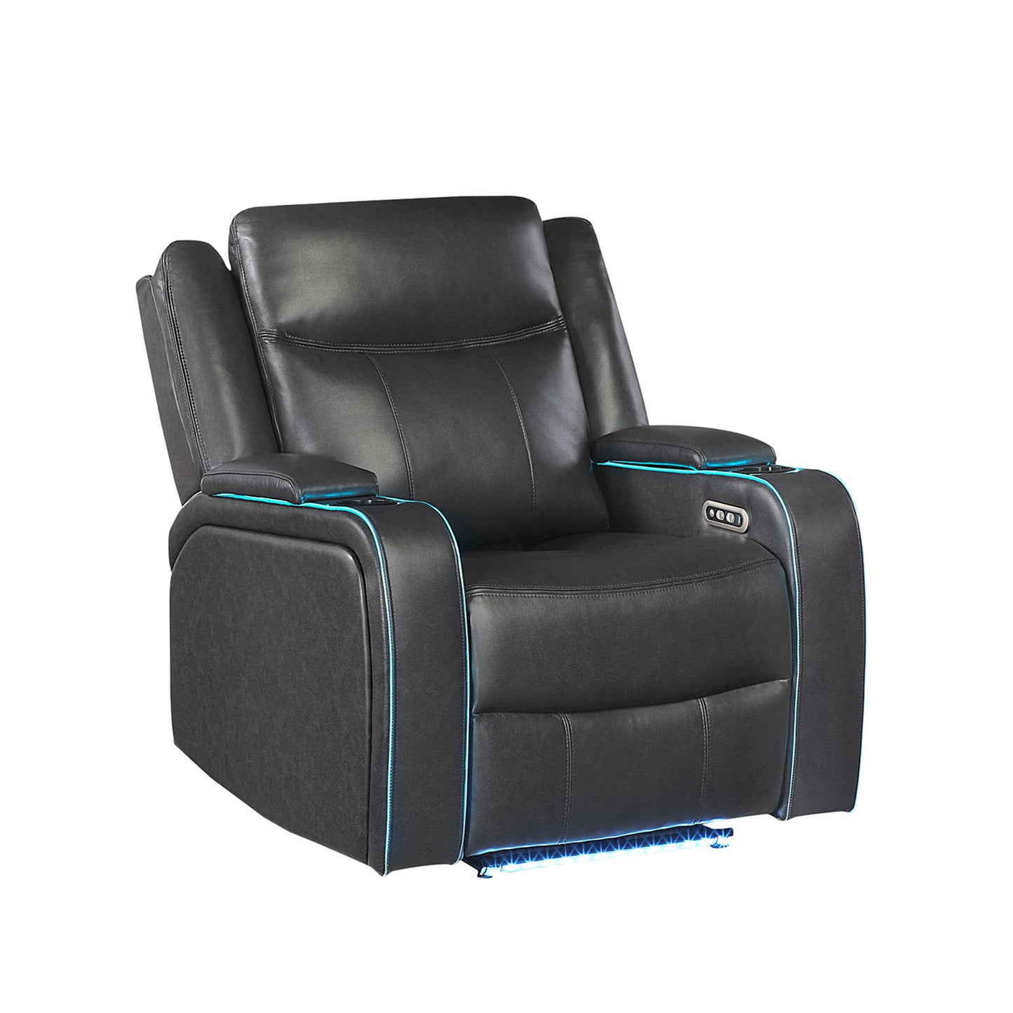 Blanca - Power Recliner With LED - Charcoal