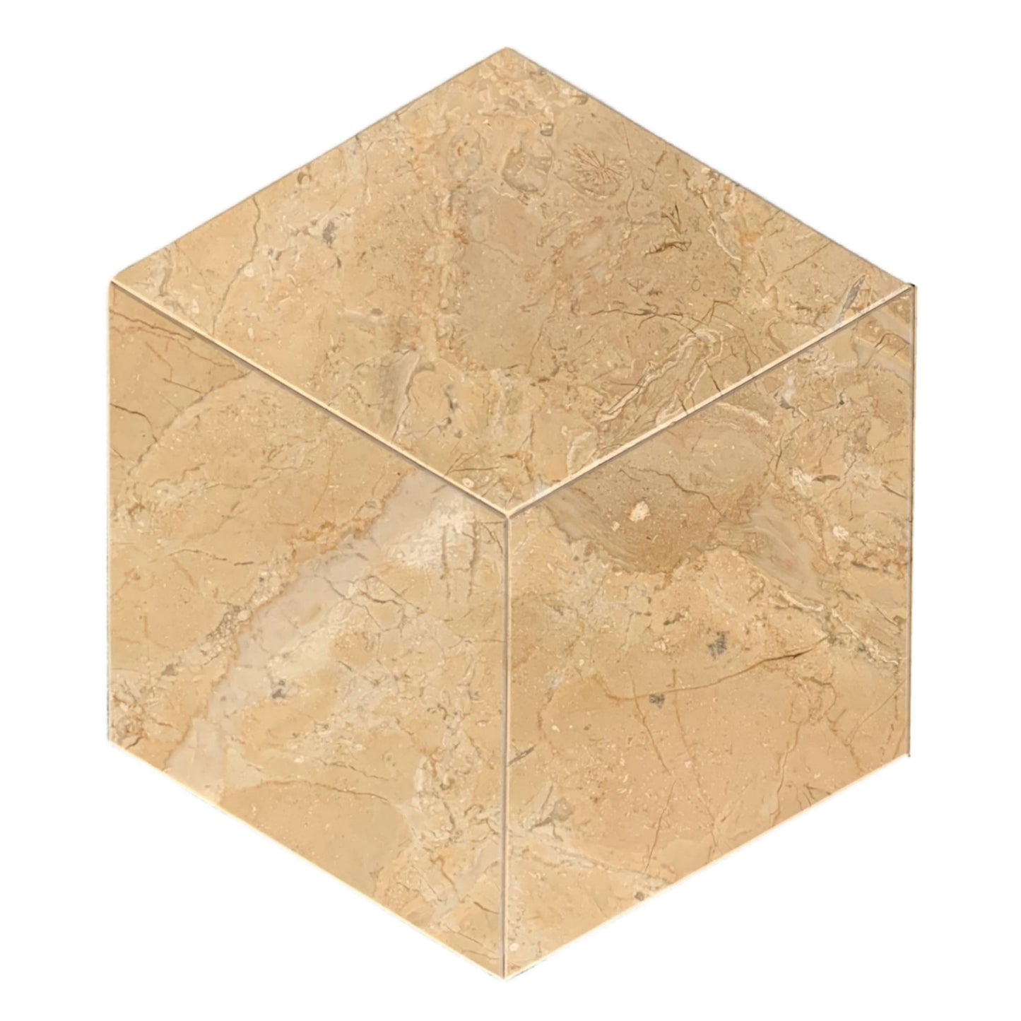 Hexagon Natural Marble Polished Tile For Wall And Floor (Set of 12)