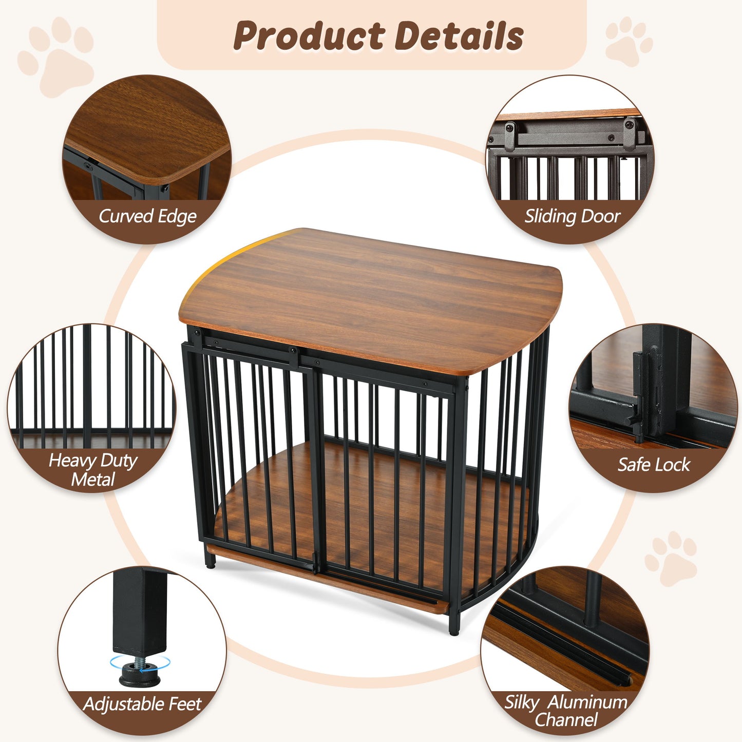 Furniture Style Dog Crate For Small And Medium Dogs
