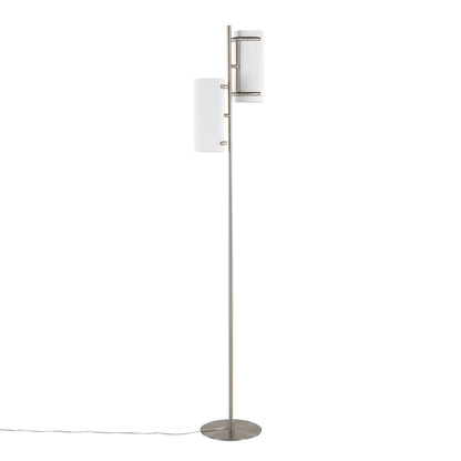 Rhonda - Contemporary / Glam Floor Lamp - Nickel / White