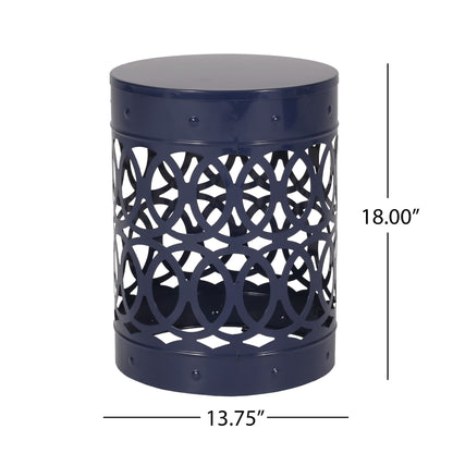 Outdoor Metal Large End Table, Modern Design