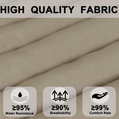 2 Piece Outdoor Chaise Lounge Chair Cushion Set