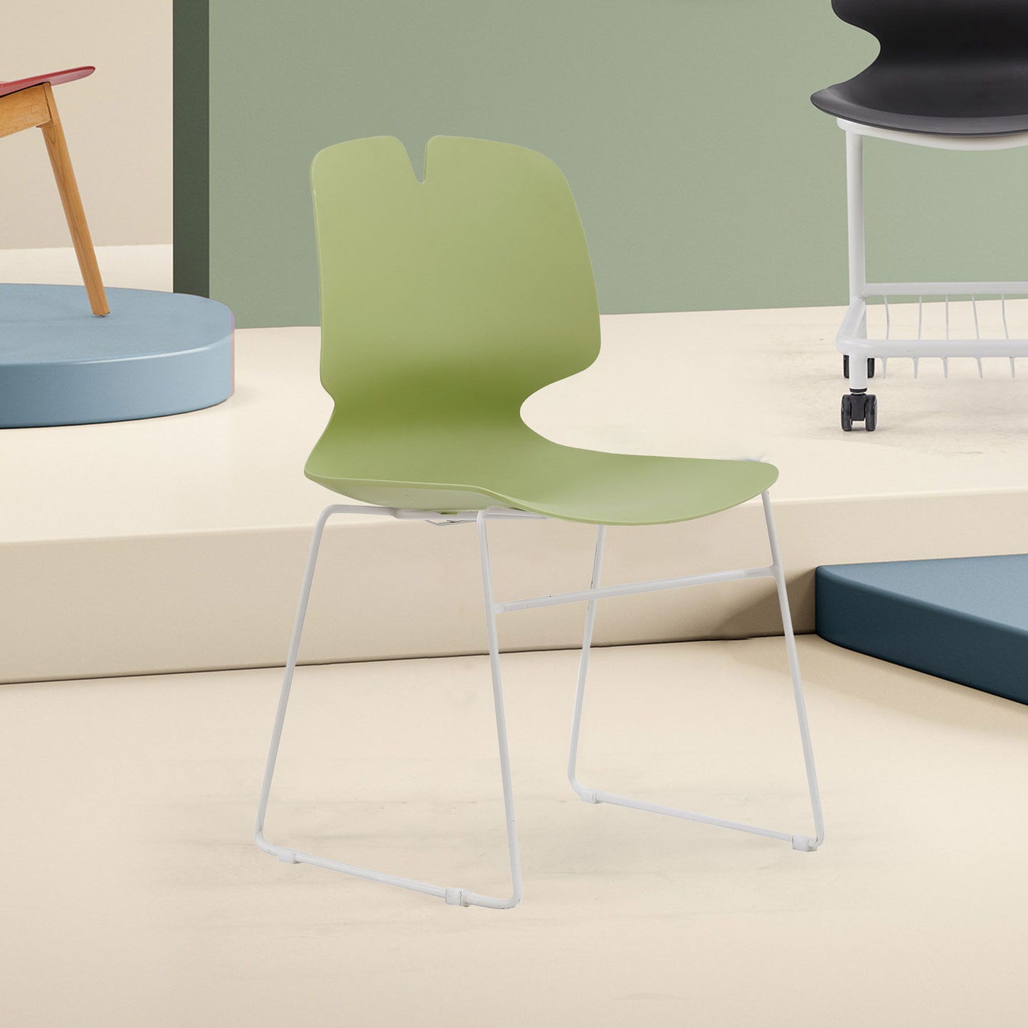 Modern Stacked Office Chairs (Set of 4)