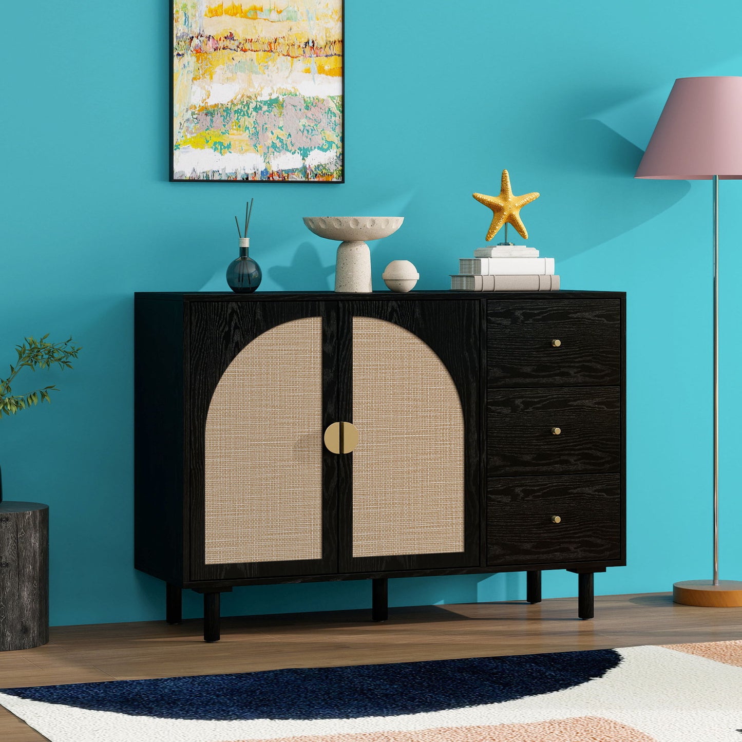 2 Door 3 Drawer Cabinet, Adjustable Storage System