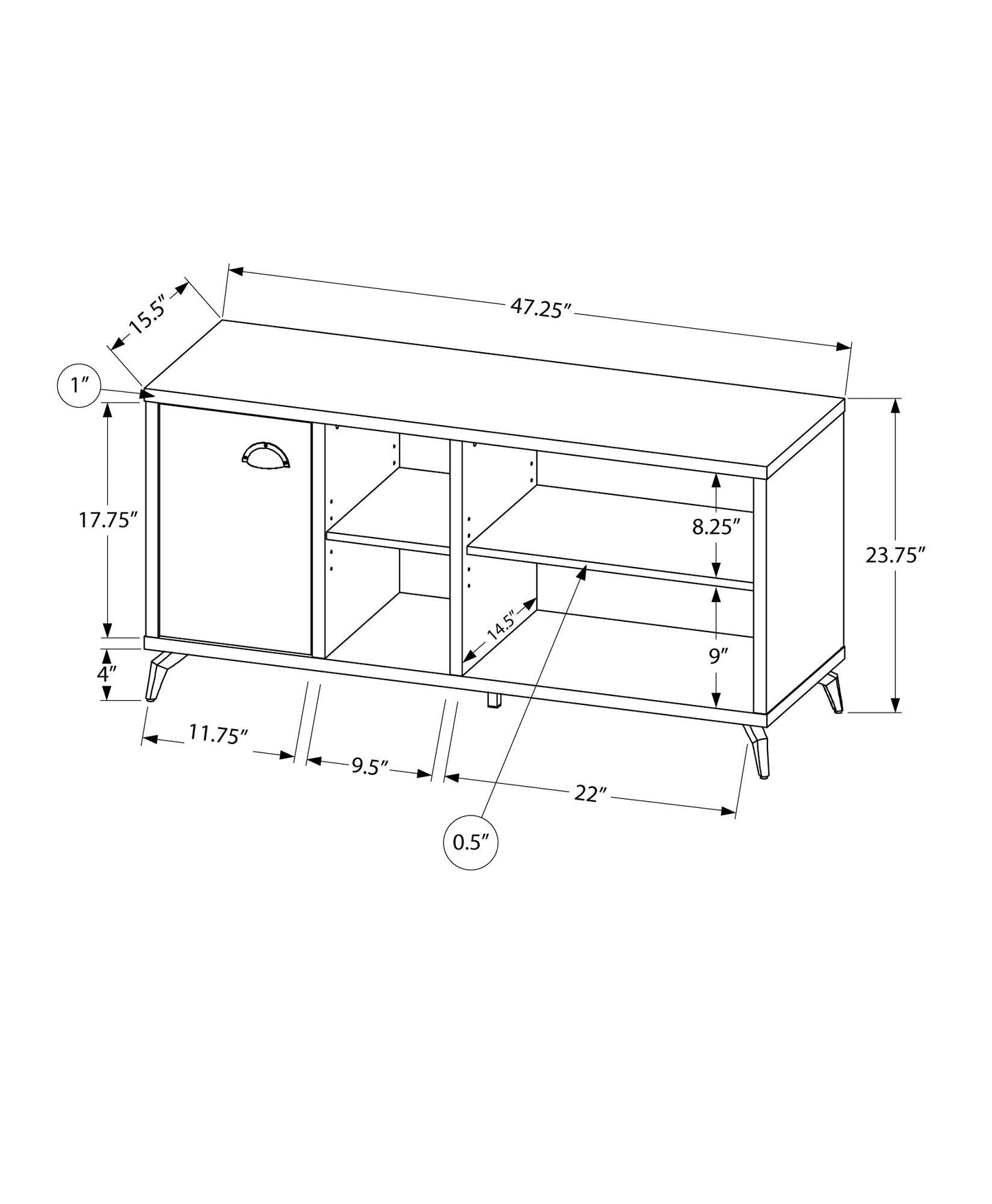 TV Stand, Console, Media Entertainment Center, Storage Cabinet, Contemporary & Modern