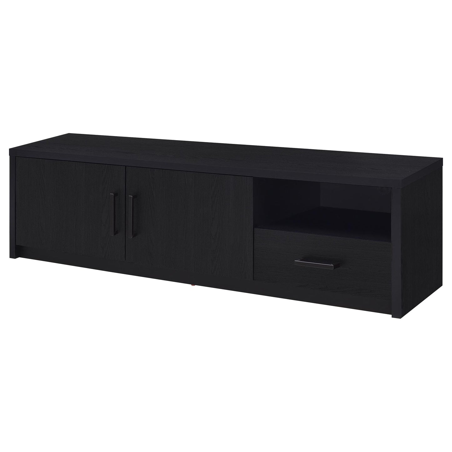 Ian - 2 Door TV Stand Media Console With Storage - Black