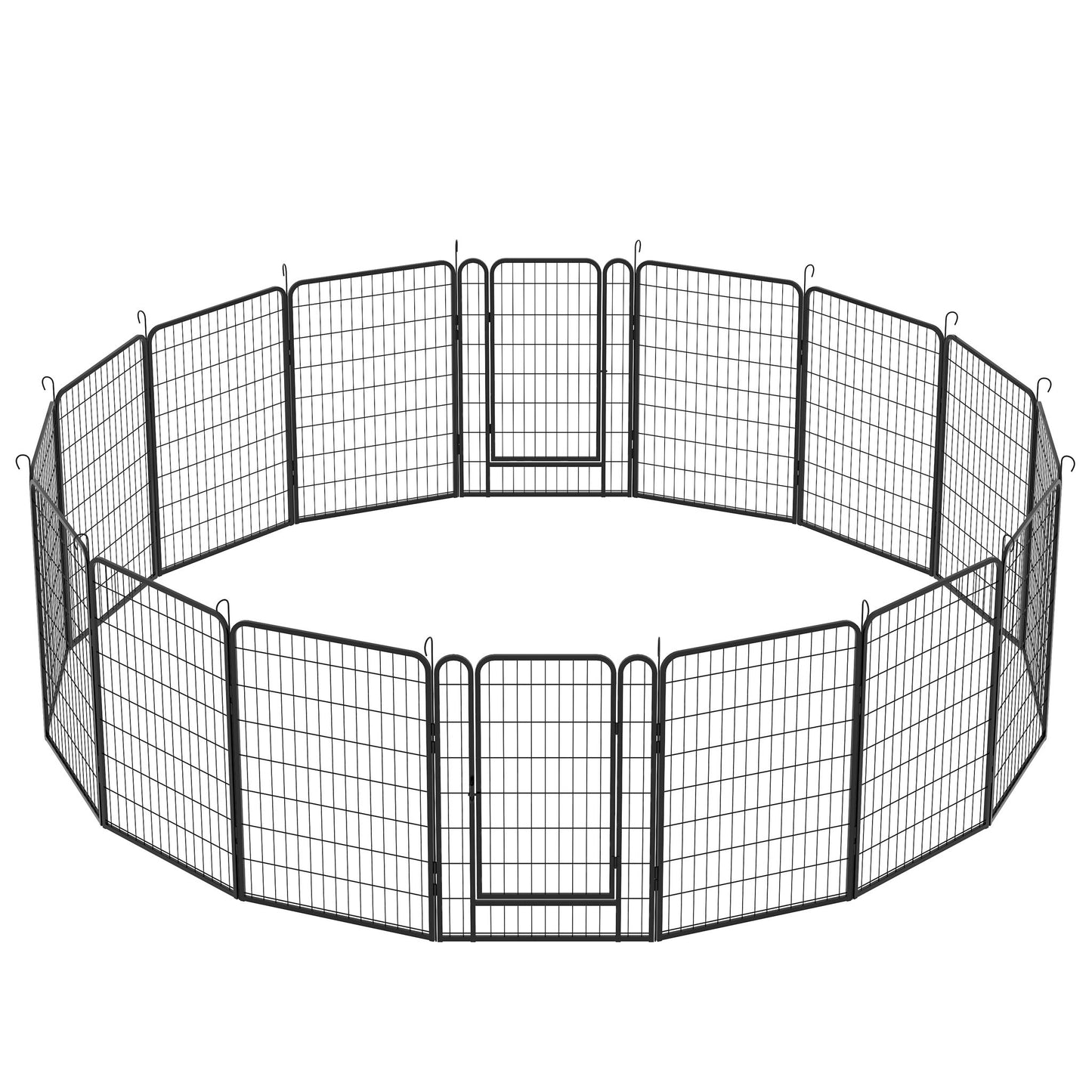 Heavy Duty Metal Playpen With Door, Dog Fence Pet Exercise Pen For Outdoor, Indoor