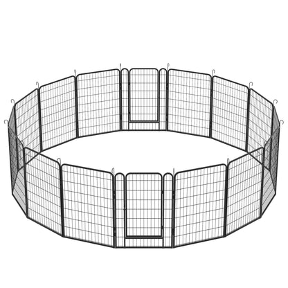 Heavy Duty Metal Playpen With Door, Dog Fence Pet Exercise Pen For Outdoor, Indoor