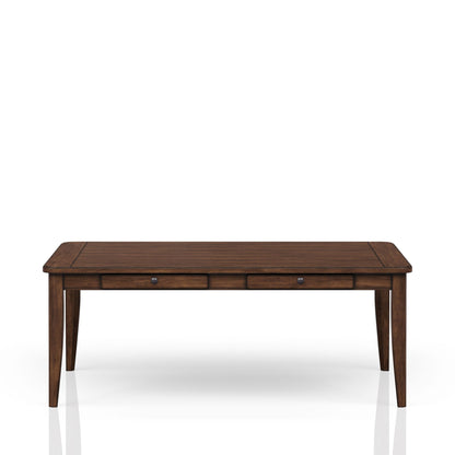 Casual Dining Table With Four Storage Drawers - Brown