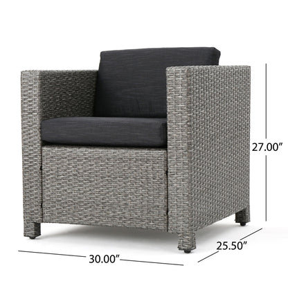 Stylish Outdoor Club Chair With Weather Resistant Cushions
