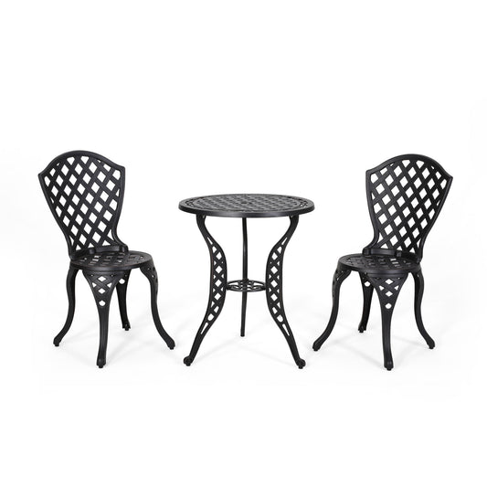 Bono Metal Bistro Set - Black