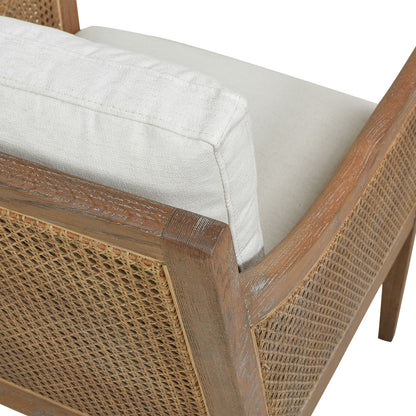 Ontario - Upholstered Accent Arm Chair - Natural White