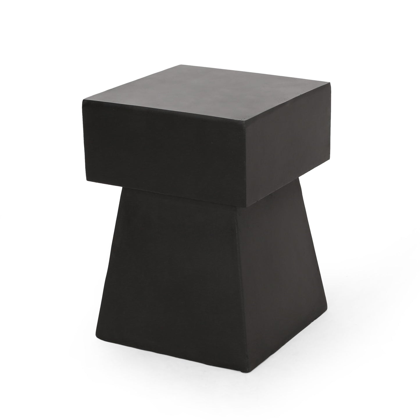 Outdoor Side Table, Patio End Table - Black
