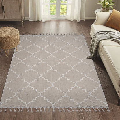 Guros - 4' X 6' Trellis Indoor / Outdoor Area Rug - Ivory