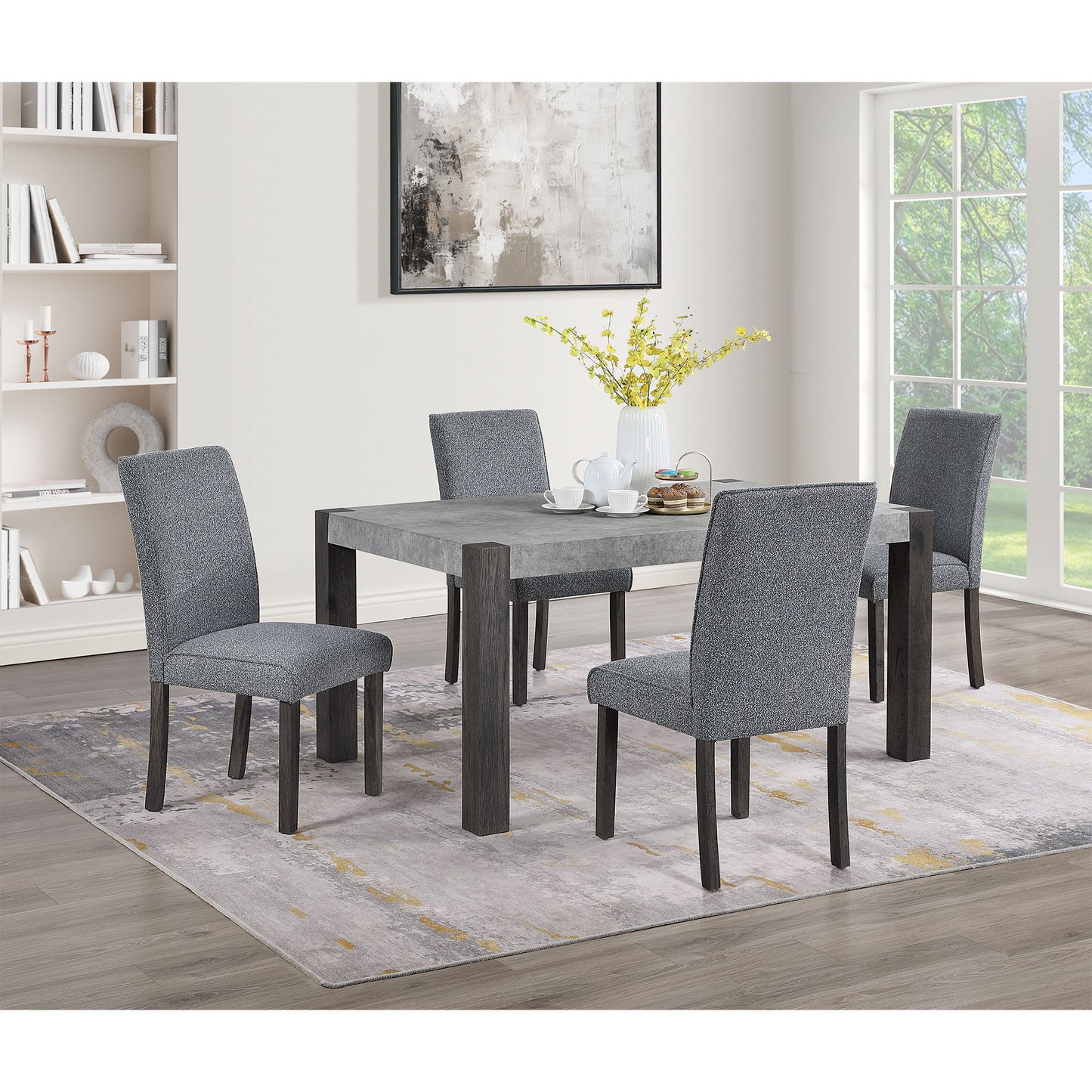 Dahiris - Dining Table Set With Chairs - Gray