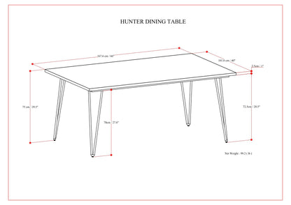 Hunter - Square Tabletop Dining Table