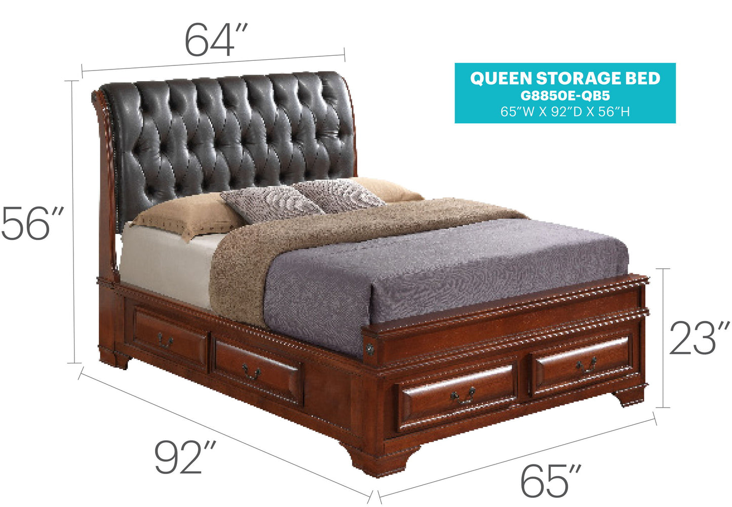 Storage Bed Elegant Transitional