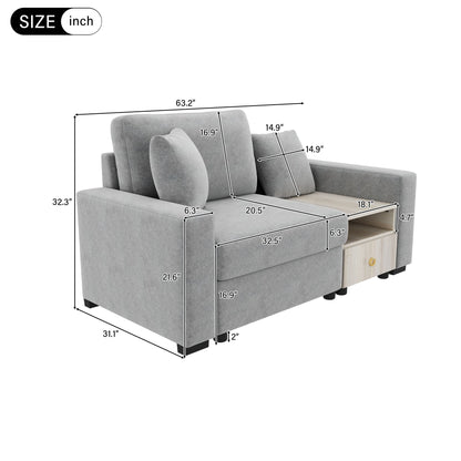 Modular Sofa Couch With Storage Armrest And Center Console