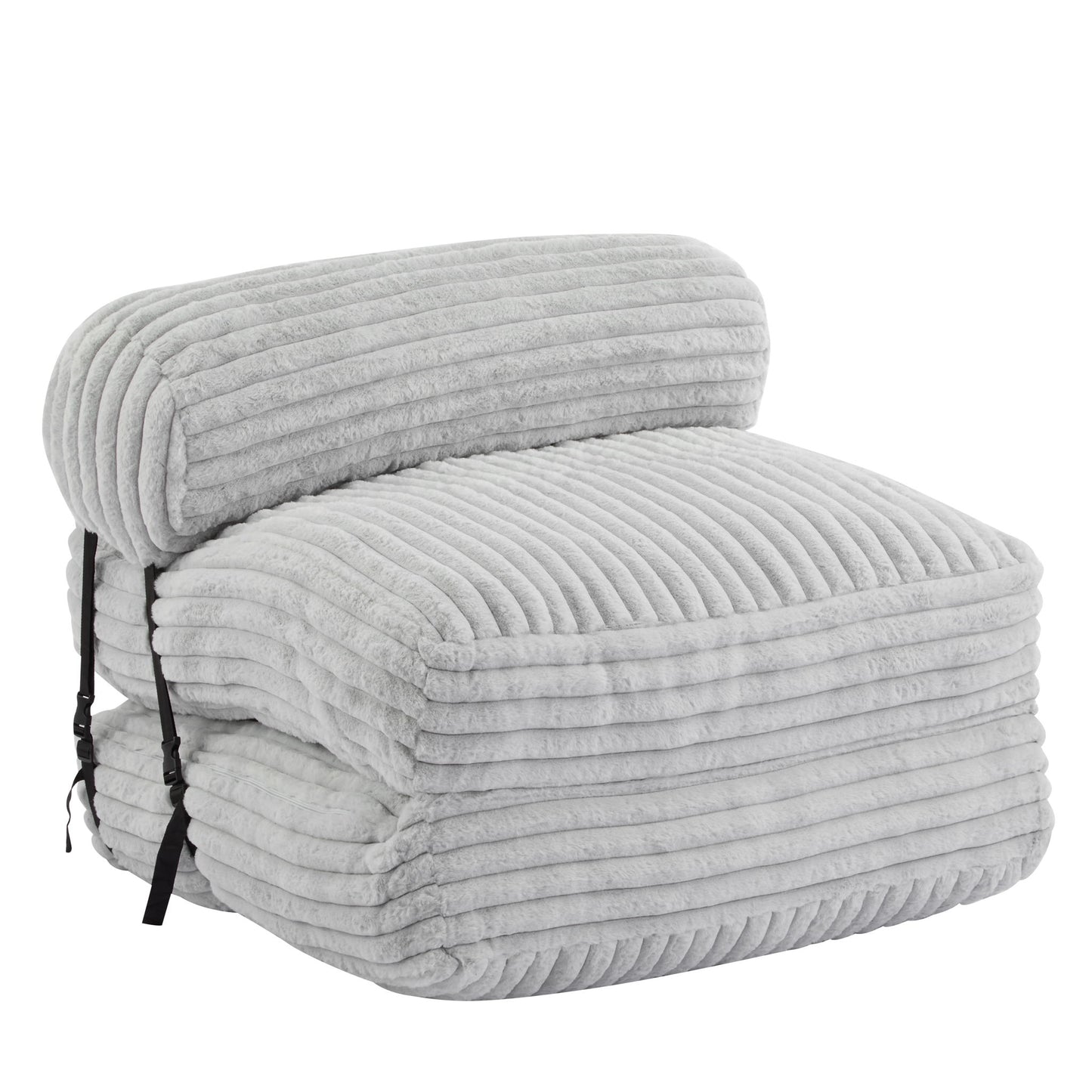 Latina - Indoor Foldbable Bean Bag Lounge Chair - Light Gray