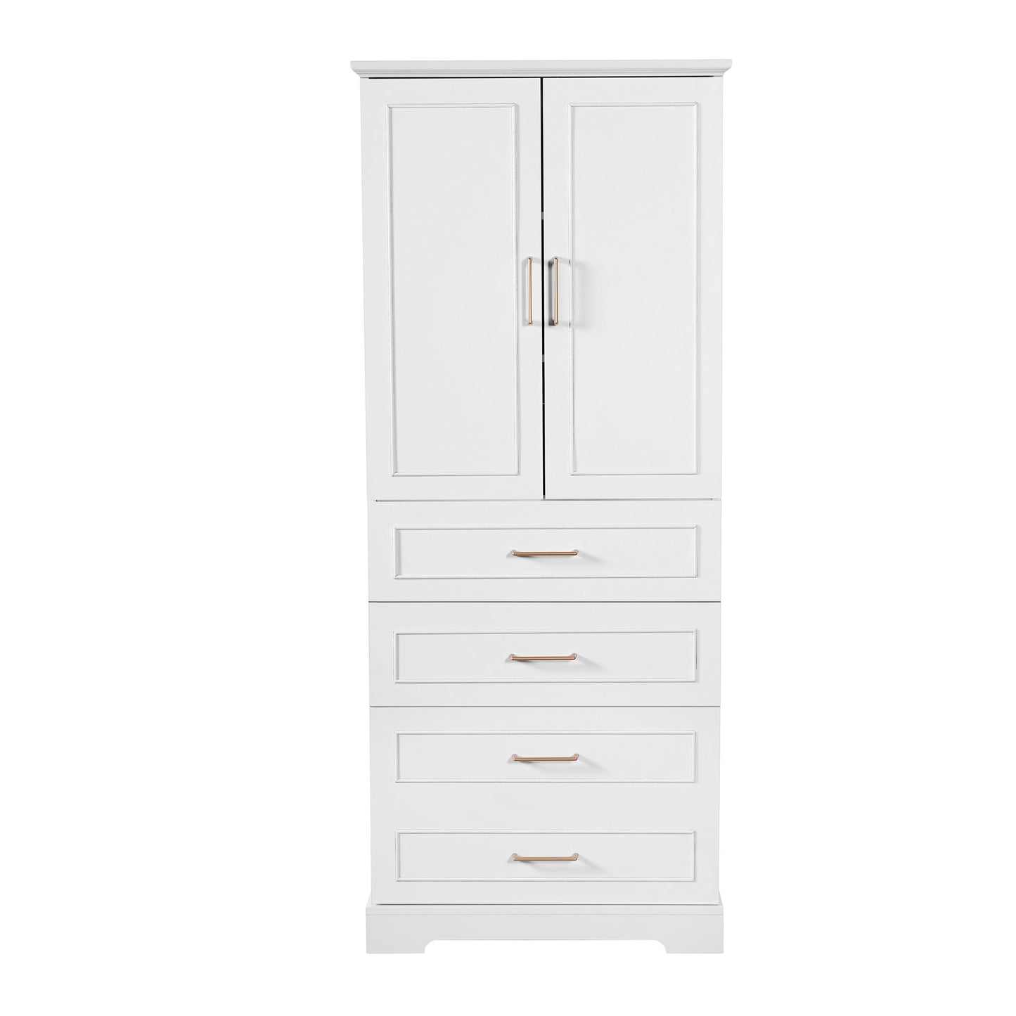 Freestanding Bathroom Cabinet With 3 Drawers, Adjustable Shelf, Soft Close Doors