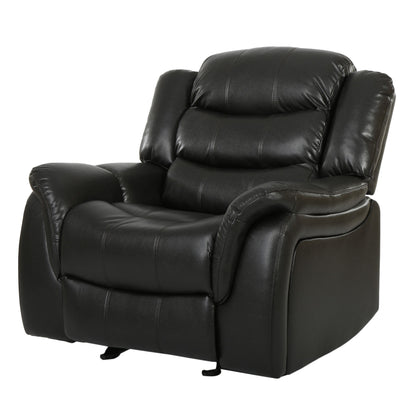 Classic Design Recliner, Upholstery Recliner, Glider Recliner - Black Berry