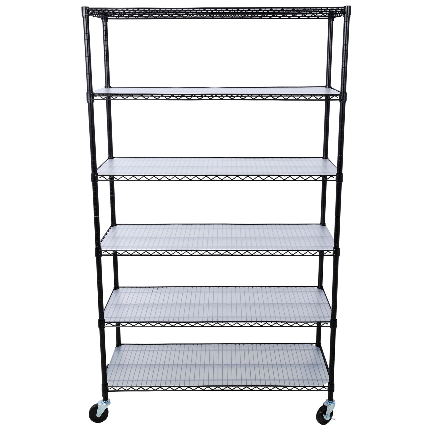 6 Tier 6000Lbs Capacity Nsf Metal Shelf Wire Shelving Unit, Heavy Duty Adjustable Storage Rack With Wheels & Shelf Liners For Commercial Grade Utility Steel Storage Rack