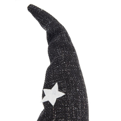 Standing Gnome With Banner & Spring Body, For Halloween Decor - Black / Orange / White